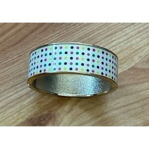 Vintage‎ polka dot enamel bangle bracelet
